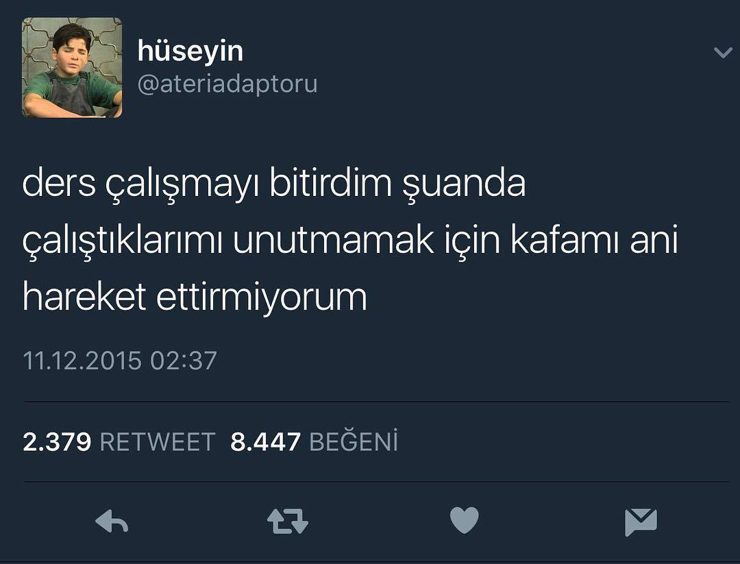 Ders çalışmayı bitirdim şu...