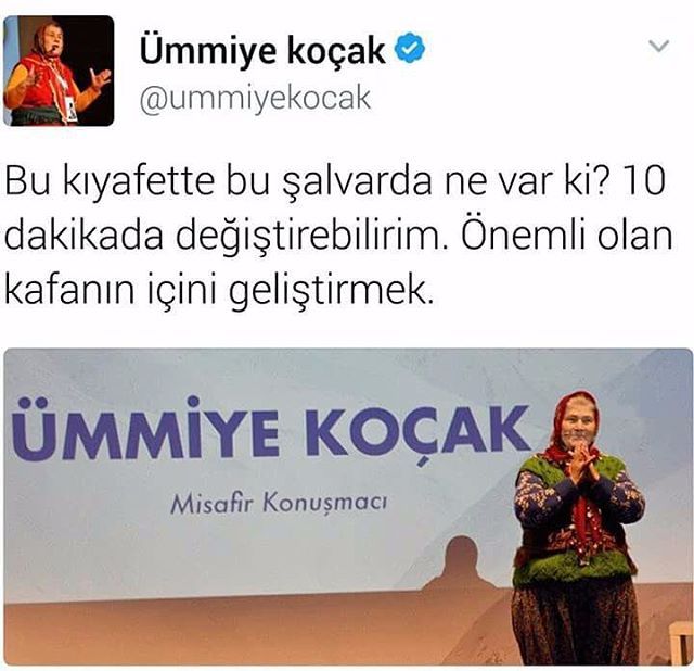 " Bu kıyafette bu şalvarda...