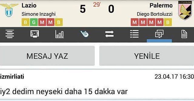 29'
Lazio
Simone...
