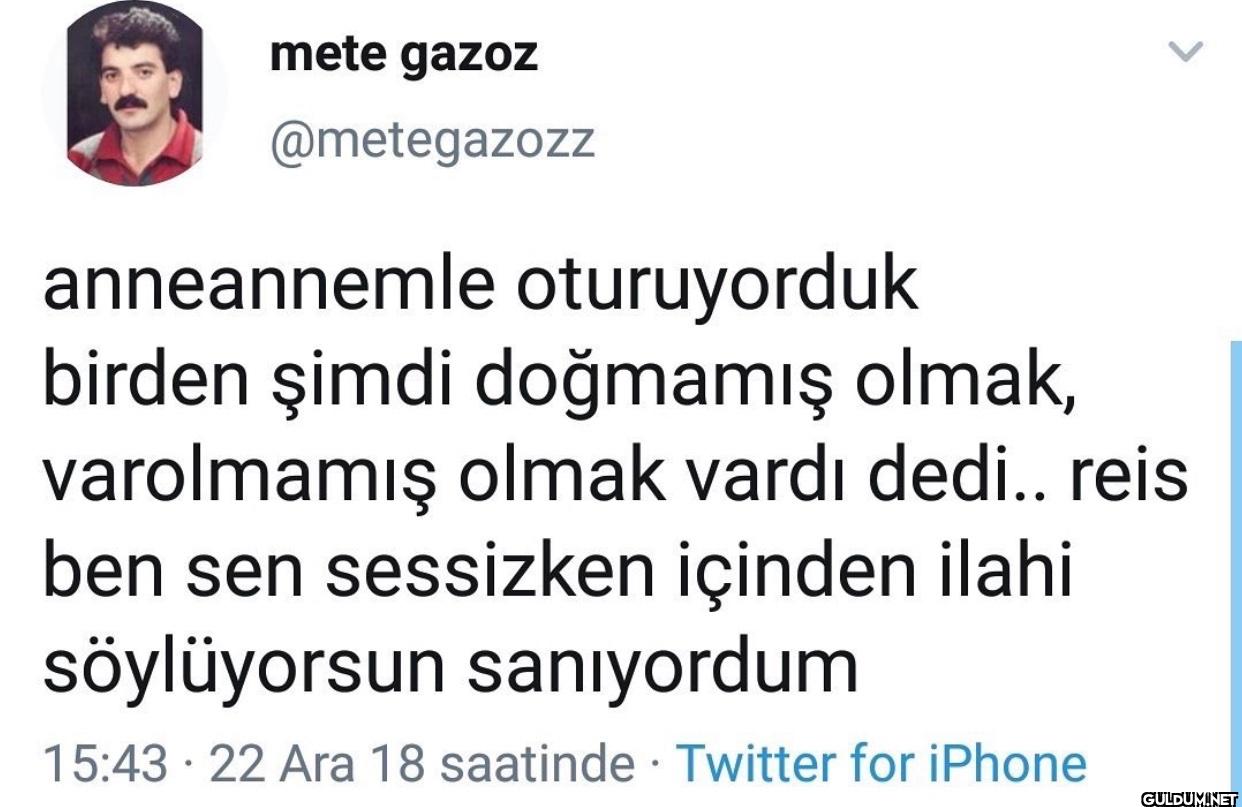 anneannemle oturuyorduk...
