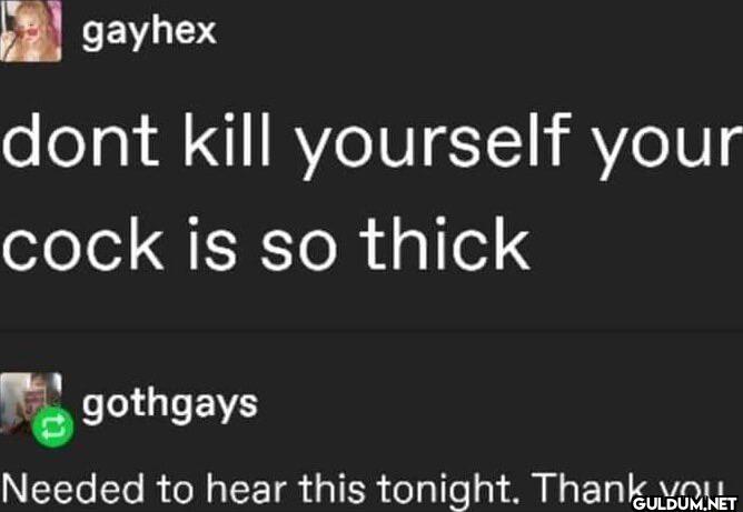 gayhex dont kill yourself...