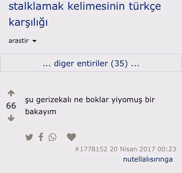 stalklamak kelimesinin...
