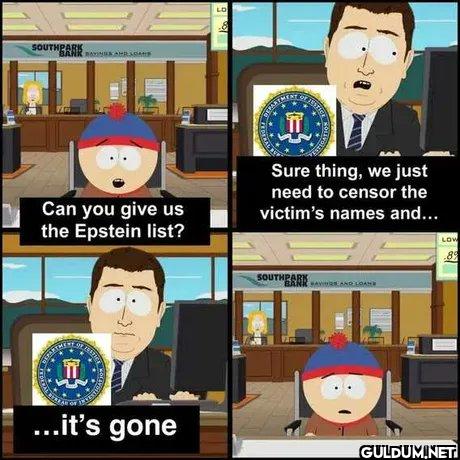 SOUTHPARK LO Sure thing,...
