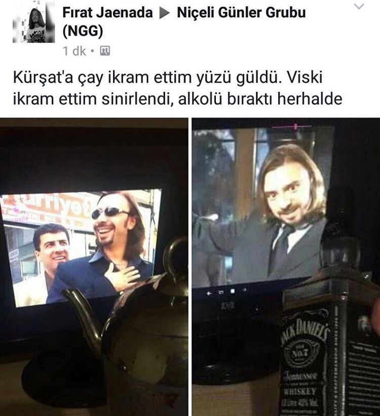 Kürşat'a çay ikram ettim...