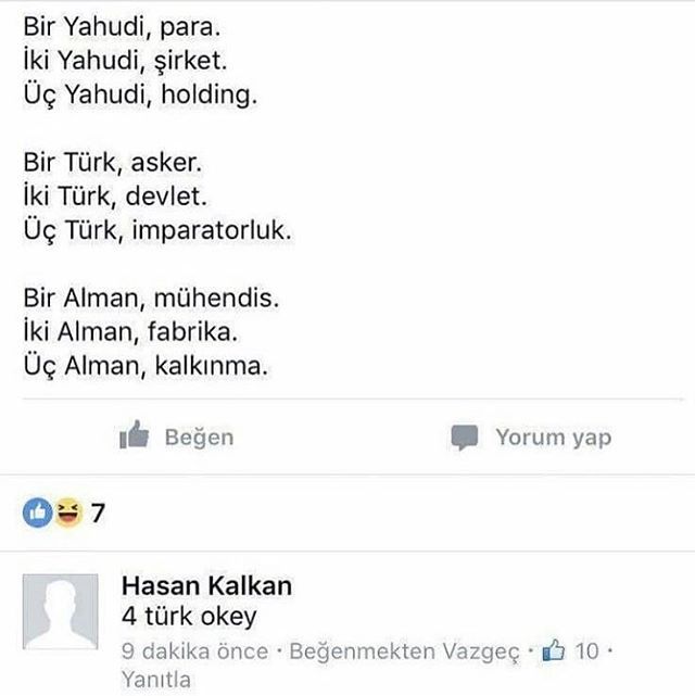 Bir Yahudi, para.
İki...