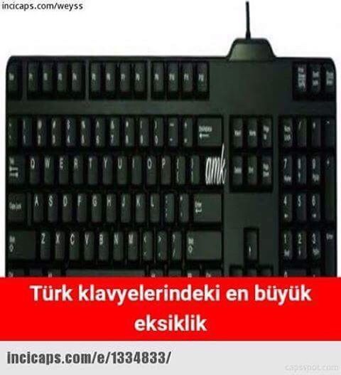 Türk klavyelerindeki en...