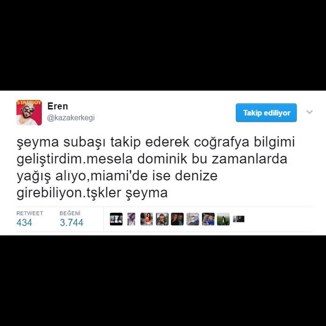 şeyma subaşı takip ederek...
