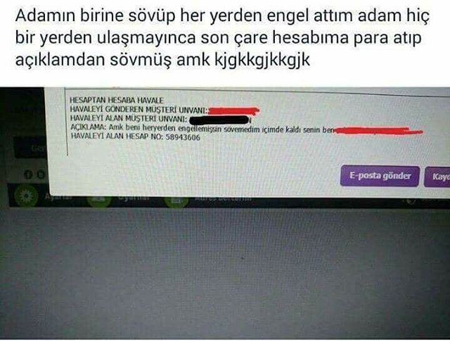 Adamın birine sövüp...