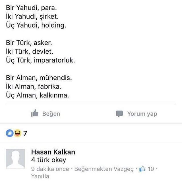 Bir Yahudi, para.
İki...