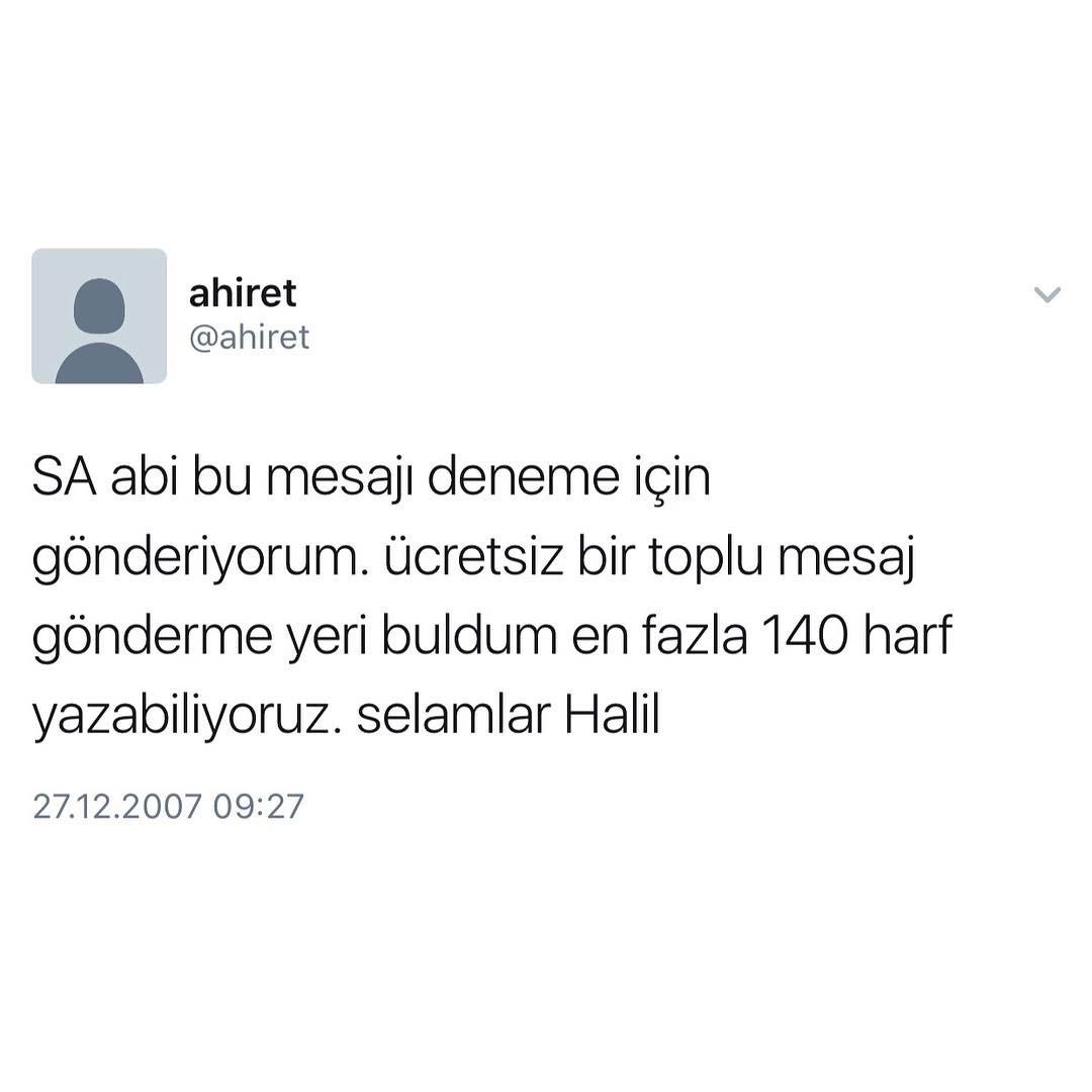 - Abi bu mesajı deneme...