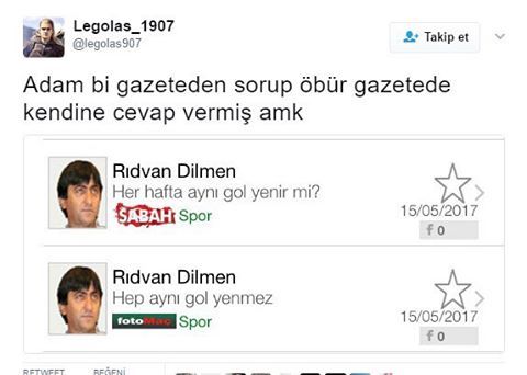 Rıdavan bi gazeteden sorup...