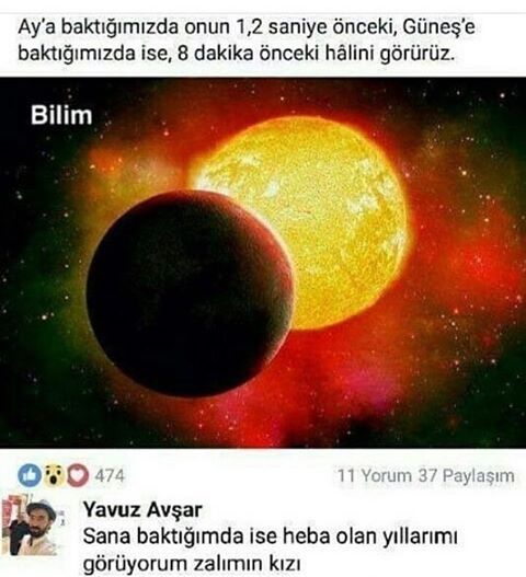 Ay'a baktığımizda onun 1,2...