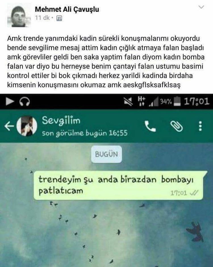 amk trende yanımdaki kadın...