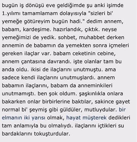 bugün iş dönüşü eve...