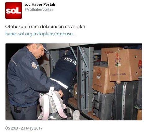 Otobüsün ikram dolabından...