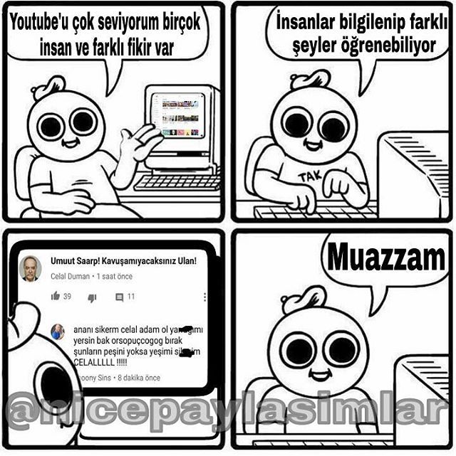 Youtube'u çok seviyorum...