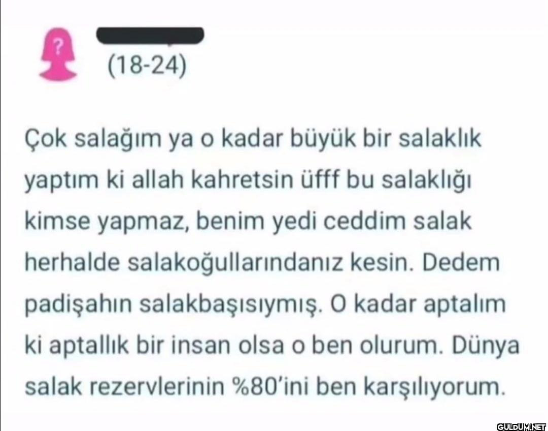 En ufak hatada kendime...