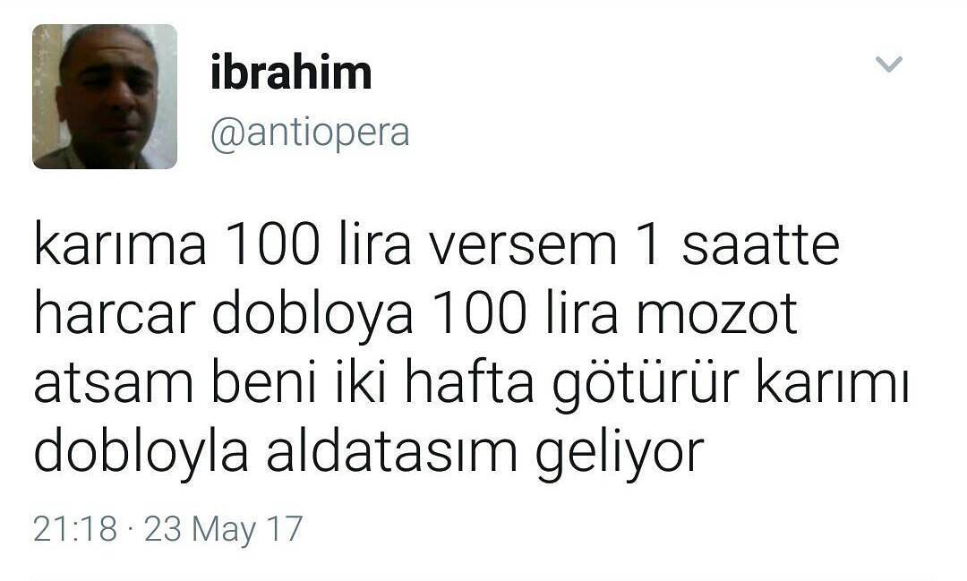 karıma 100 lira versem 1...