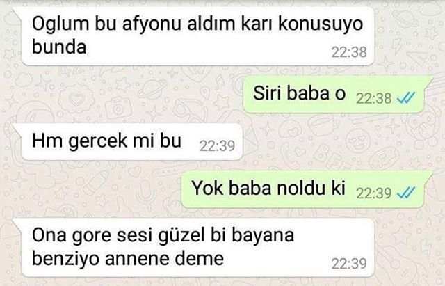 - Oğlum bu afyonu aldım...