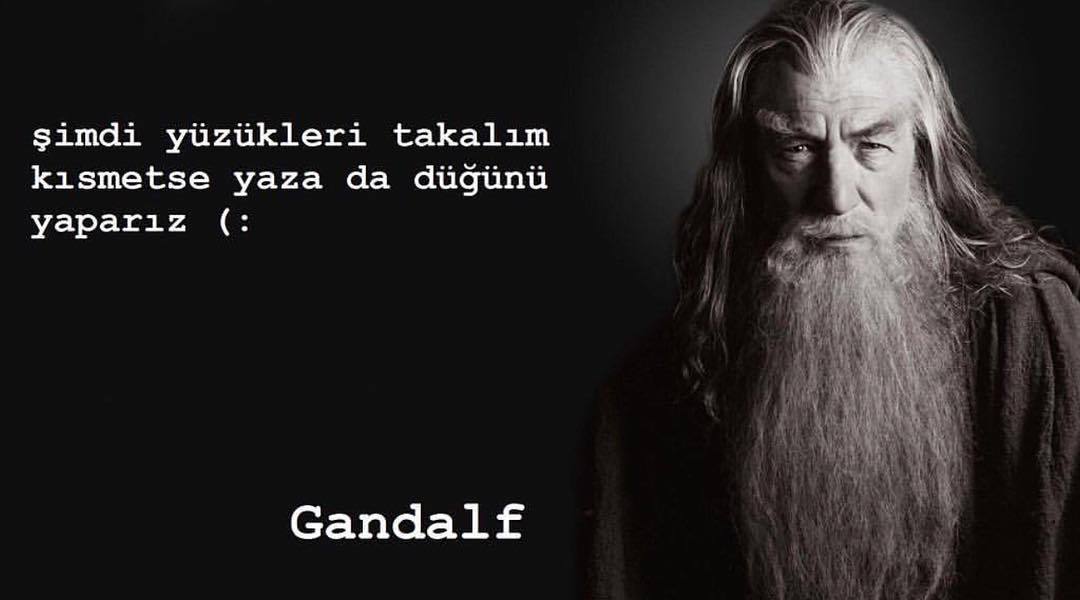 şimdi yüzükleri...