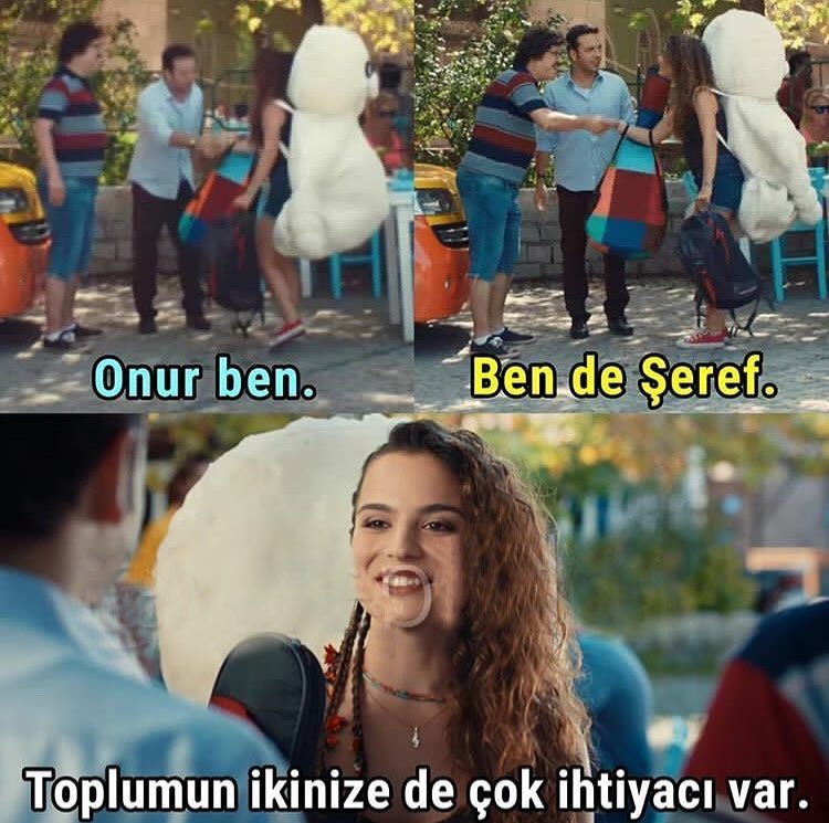 Onur ben.
Ben de...
