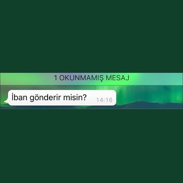 1 okunmamış mesaj

- İban...