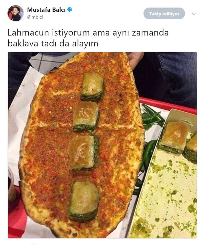 Lahmacun istiyorum ama...