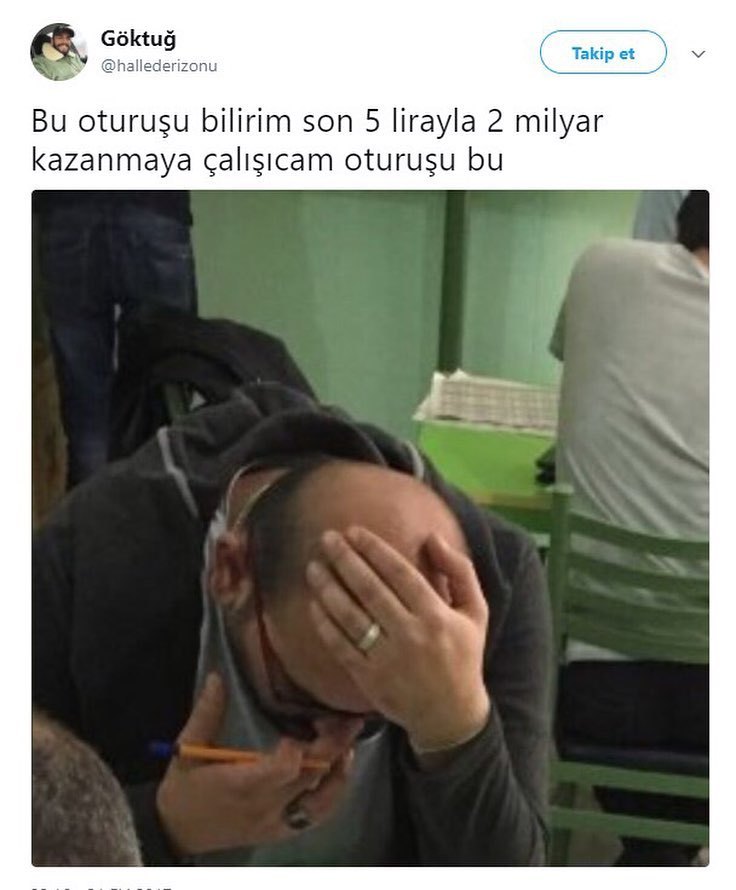 Bu oturuşu bilirim son 5...