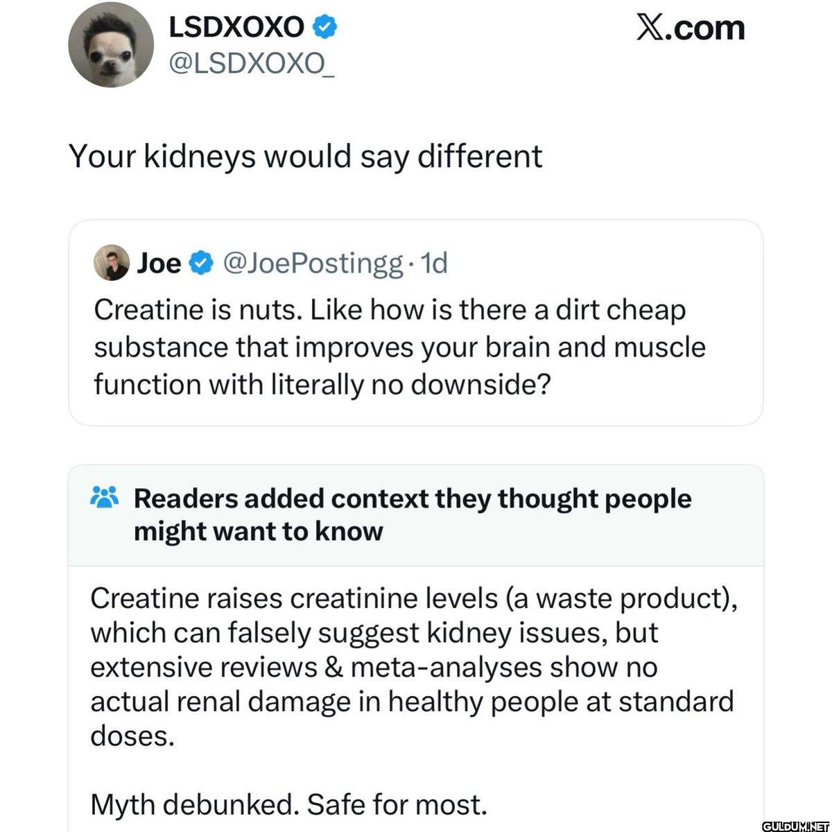Your kidneys would say...
