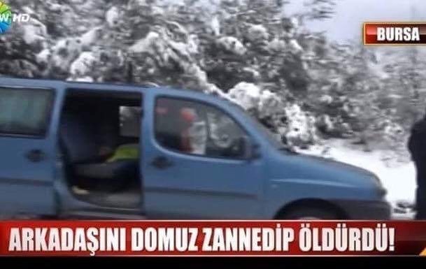 Arkadaşını Domuz zannedip...