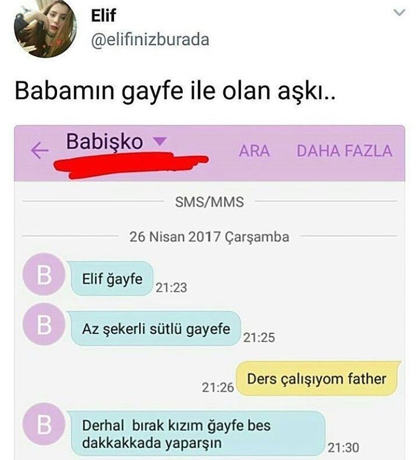 Babamın gayfe ile olan...