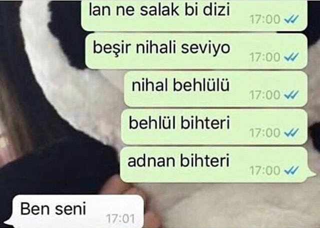 lan ne salak bi dizi
beşir...