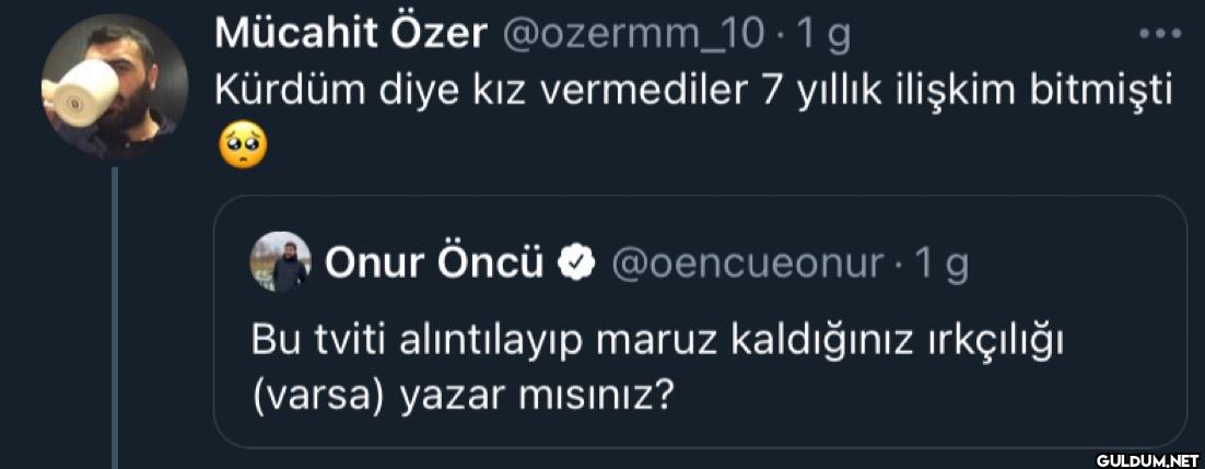 Kürdüm diye kız vermediler...