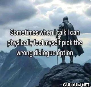 Sometimes when I talk I...