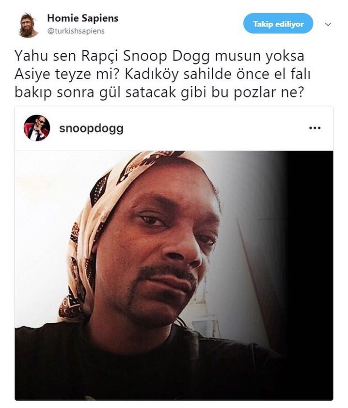 Yahu sen Rapçi Snoop Dogg...