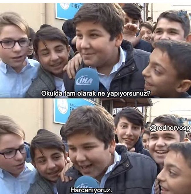 - Okulda tam olarak ne...