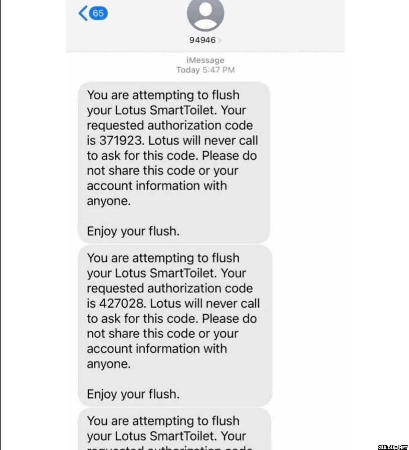 65 94946> iMessage Today...