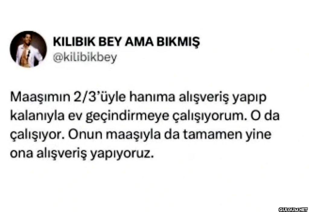 Maaşımın 2/3'üyle hanıma...