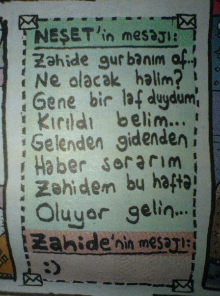 NEŞET'in mesajı:

Zahide...