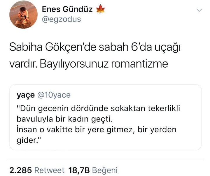 Sabiha Gökçen'de sabah...