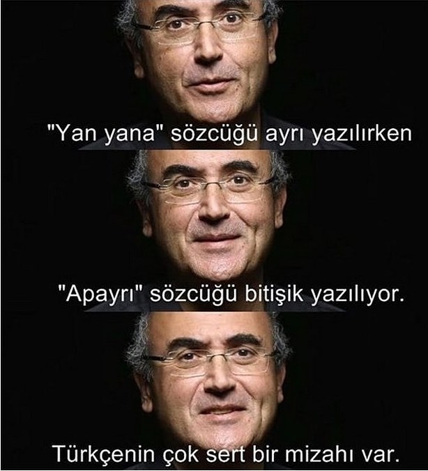 "Yan yana" sözcüğü ayrı...