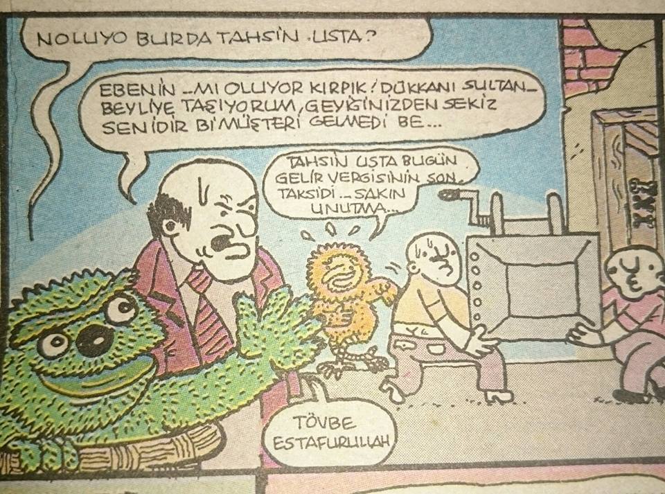 - Noluyo burda Tahsin...
