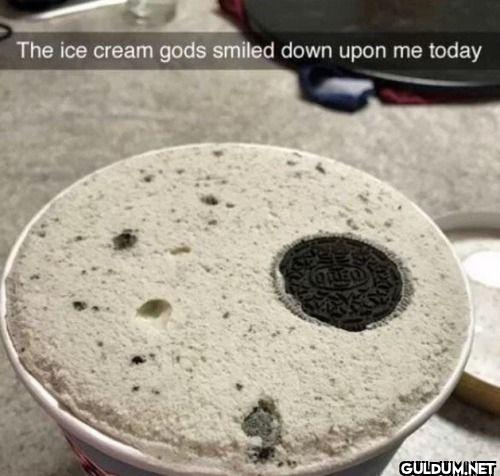 The ice cream gods smiled...