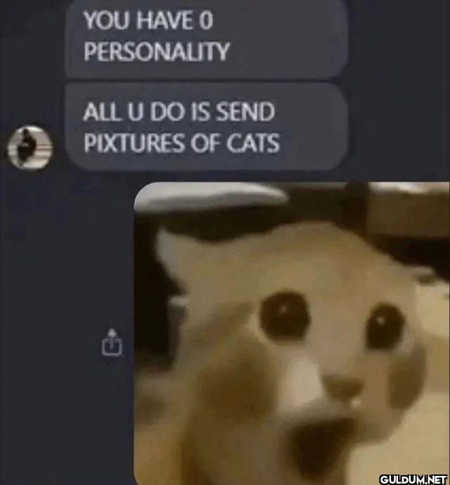 YOU HAVE 0 PERSONALITY ALL...