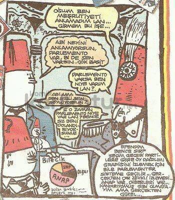 - Oğlum ben meşrutiyeti...