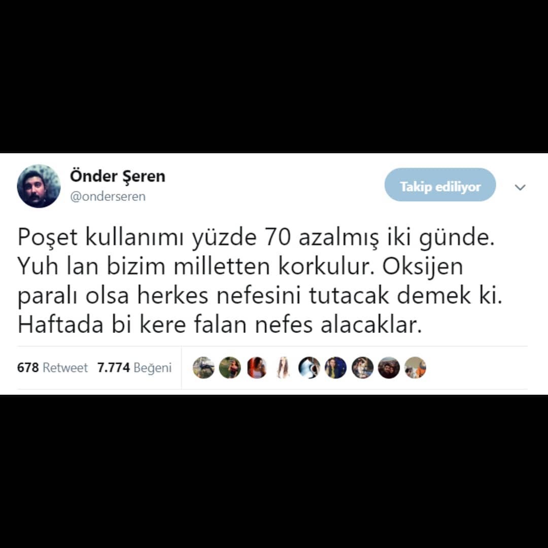 Poşet kullanımı iki günde...