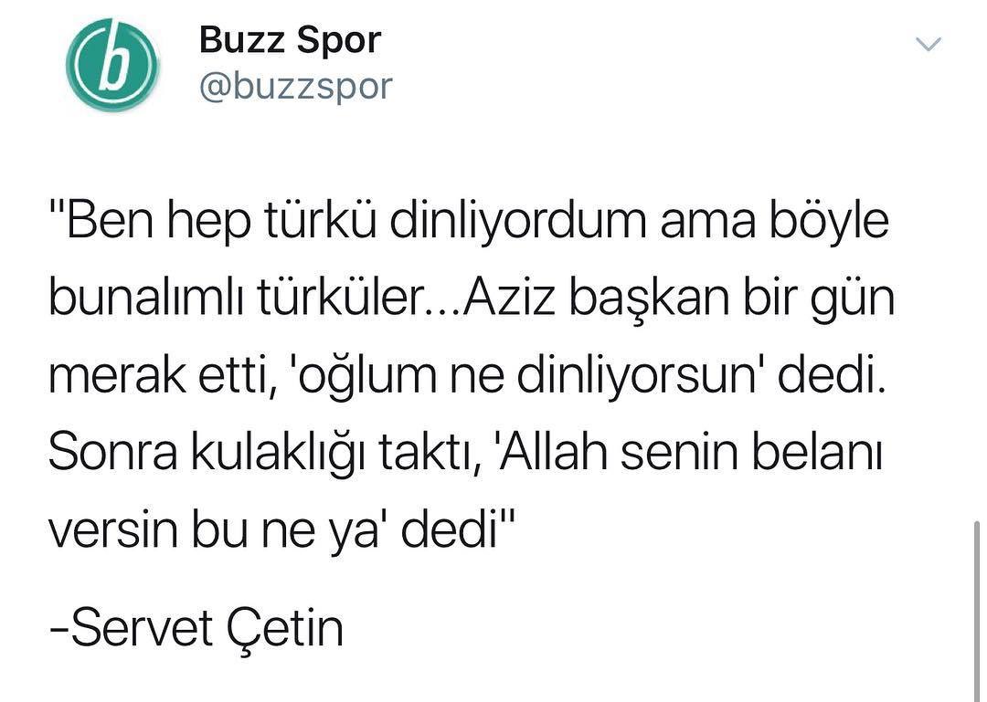 - Ben hep türkü...