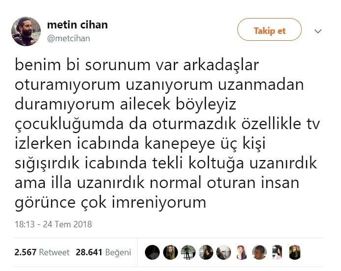 benim bi sorunum var...