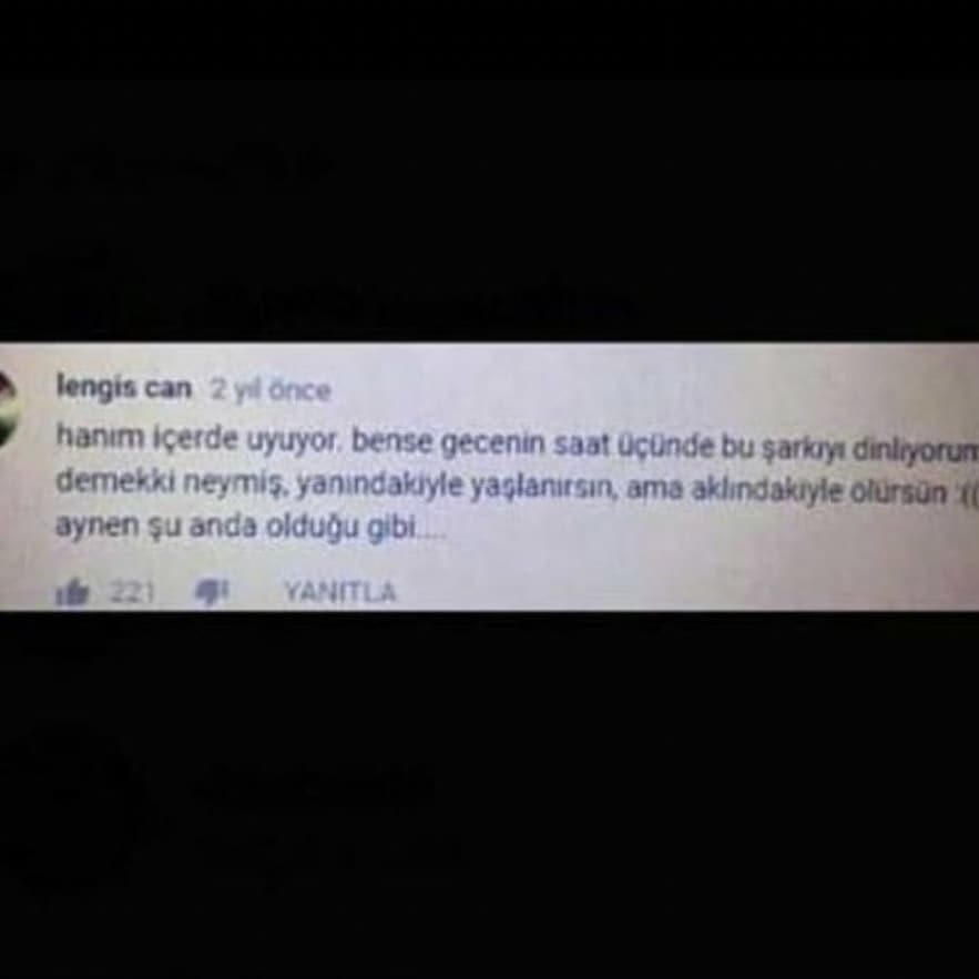 hanım içerde uyuyor, bense...
