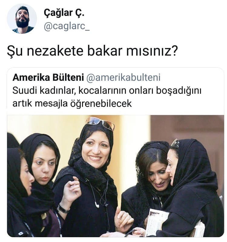 Şu nezakete bakar...